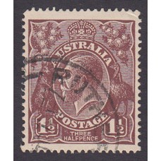 Australian    King George V   1½d Penny Half Pence Brown   Single Crown WMK  Plate Variety 8L53